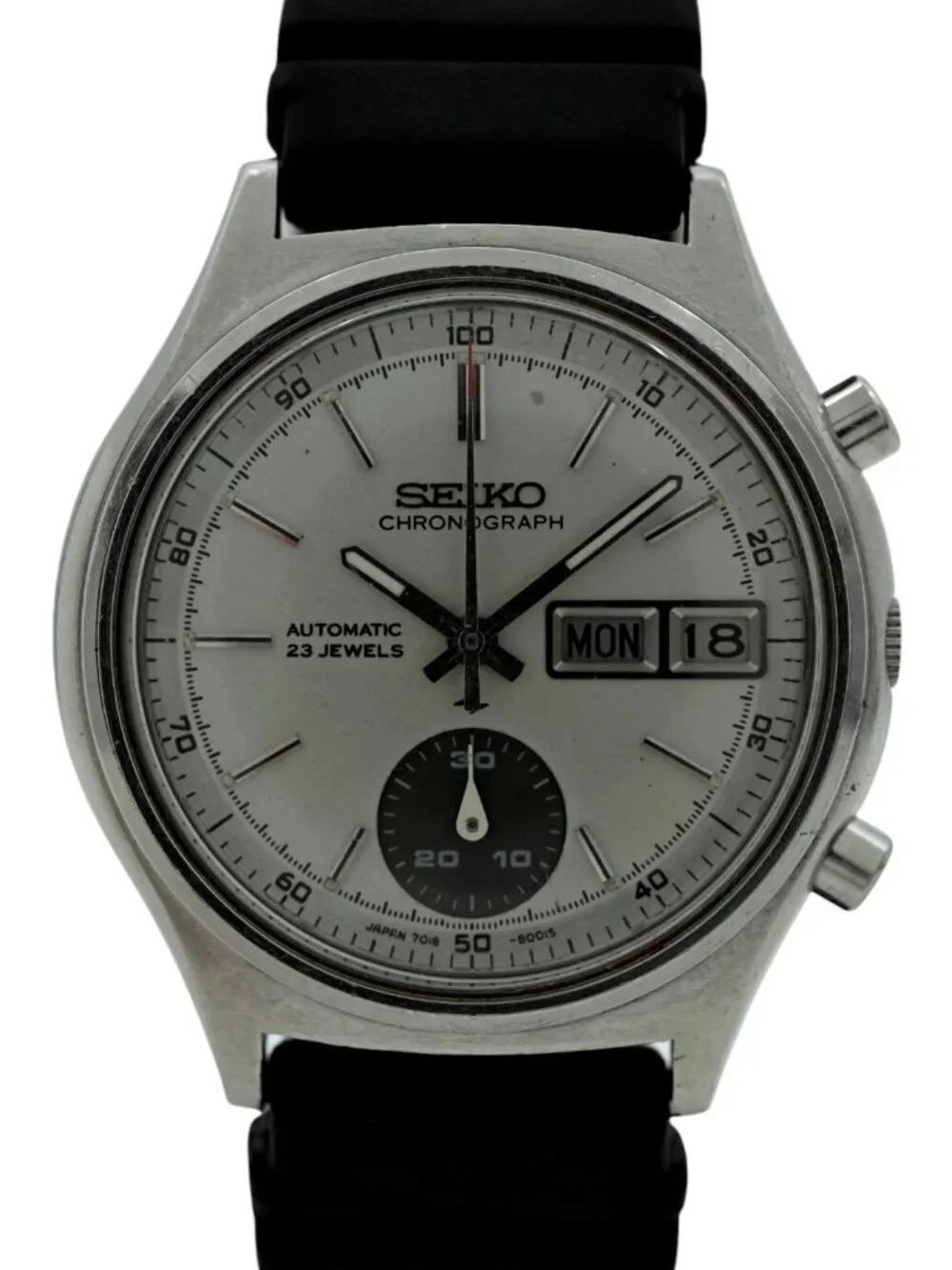 Seiko 37mm Men's Flyback Automatic Chronograph Day-Date Japan Watch [7018-7000]!